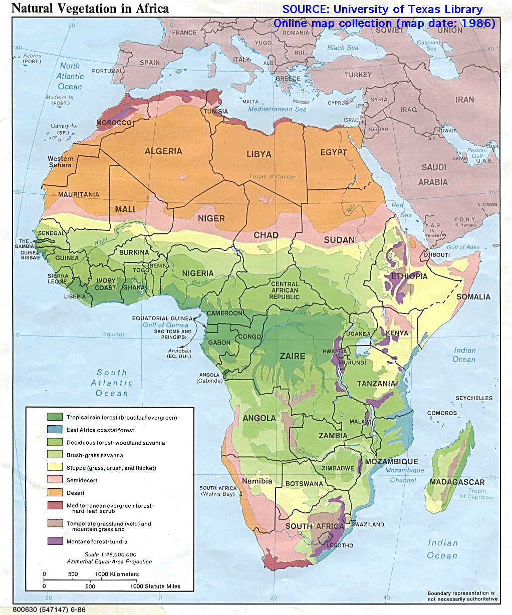 vegetación natural de África