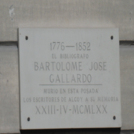 Placa Bartolome Jose Gallardo