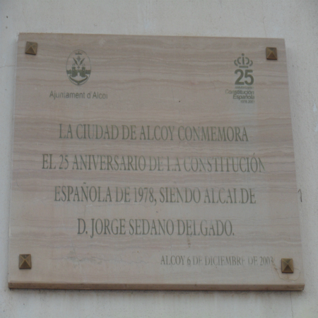 Placa Constitució Espanyola Alcoi