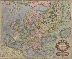 Mapa de Europa realizado por Mercator en 1569