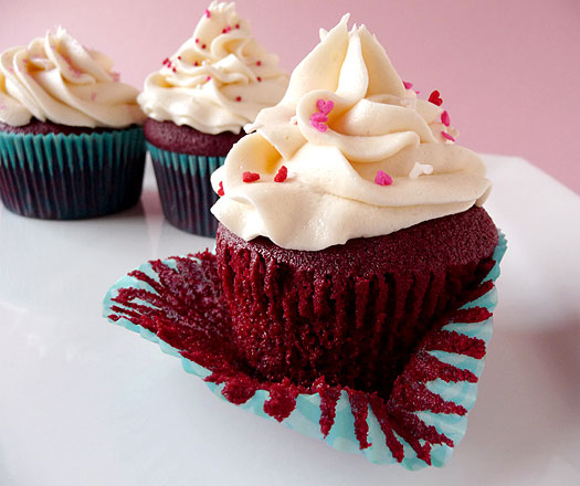 cupcake de color rosado