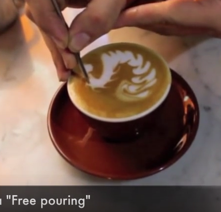 El truco para hacer dibujos en el café