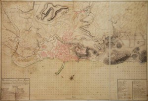  Plano de la Ciudad, Castillo y Puerto de Alicante realizado en el año 1721