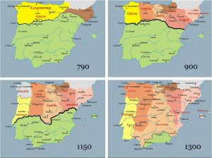 Evolución del mapa peninsular