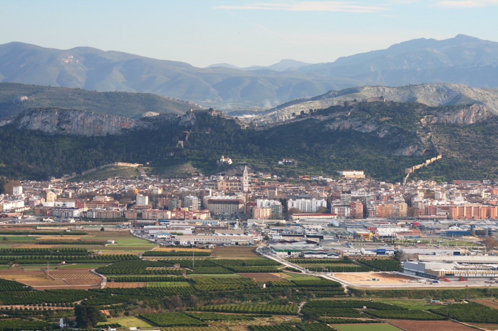Vista general de la ciudad actual de Xàtiva.