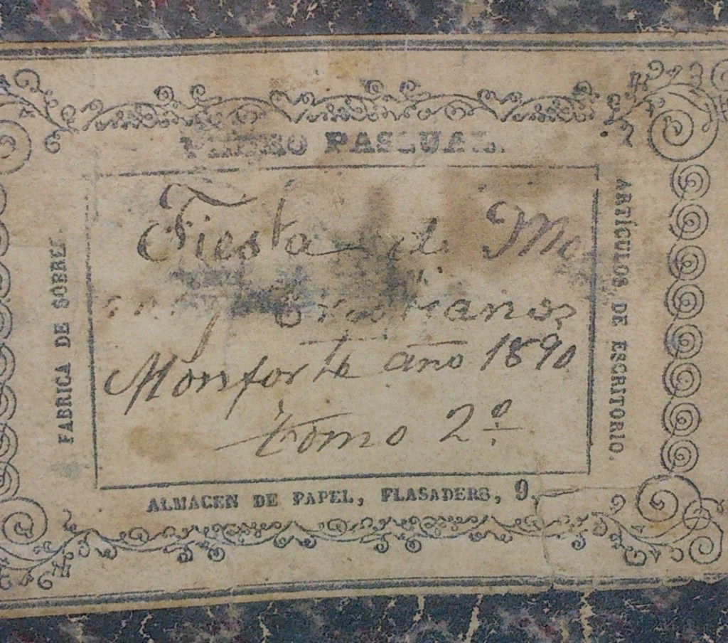 Manuscrito fiesta Monforte del Cid