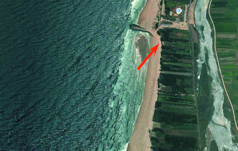 Fig.2 Localização das dunas destruidas.
