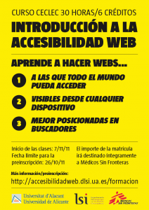 Cartel del curso Introducción a la accesibilidad web