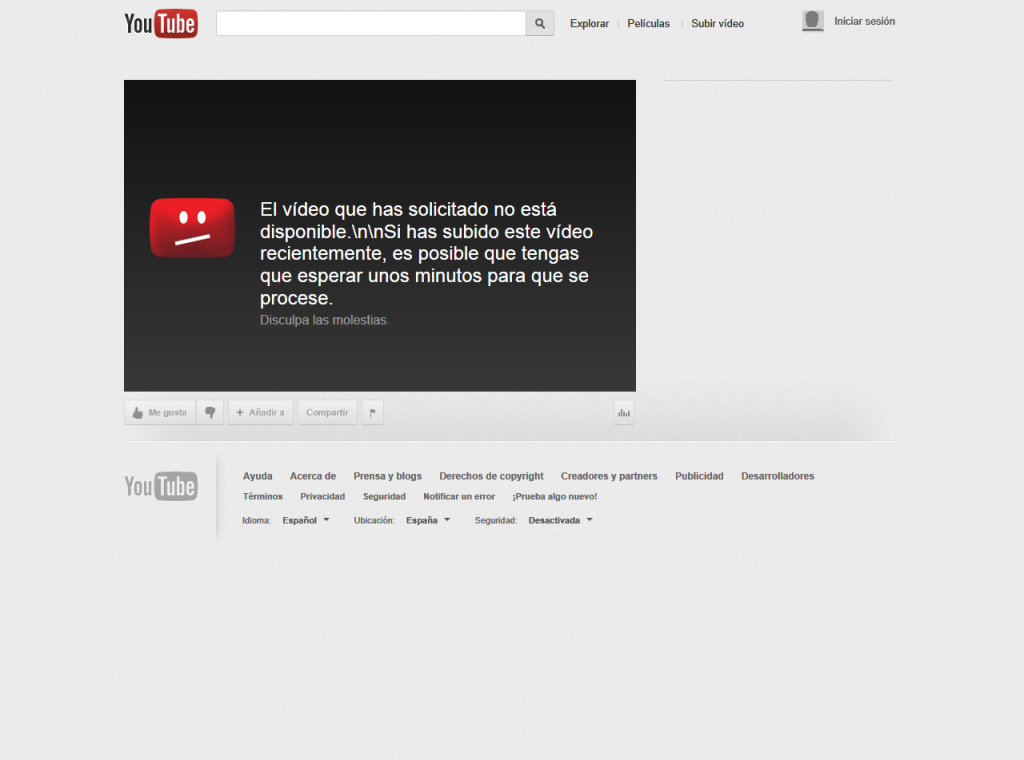 Error En Youtube Programaci N En Internet