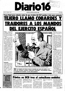 Portada del periódico Diario 16: 26 de mayo de 1982