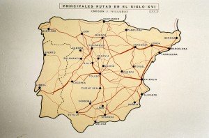 Principales rutas de la Mesta en el siglo XVI.