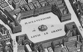 Place de Vendôme - Fragmento del Plano de Turgot (1739)