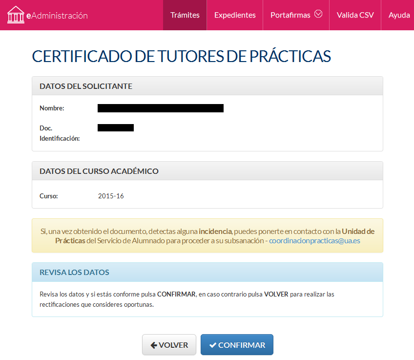 Certificado de tutores de prácticas