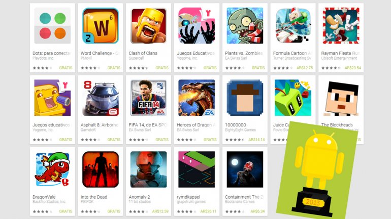 Los 12 mejores juegos Android del 2012 según Google