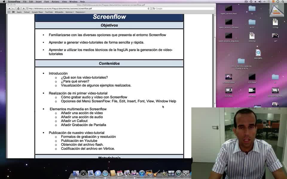 Presentación del taller de Screenflow (curso 2011-2012)