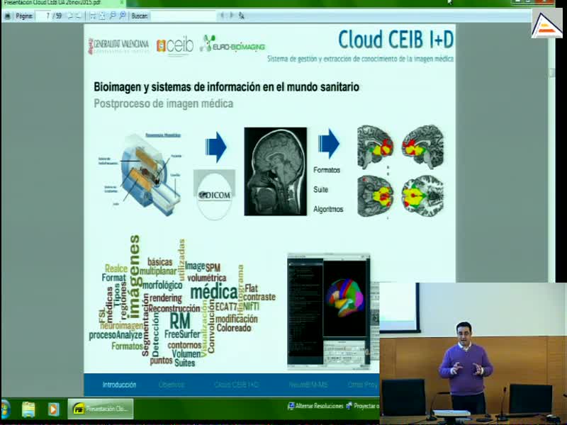 Cloud CEIB I D. Sistema de gestión y extracción de conocimiento para bio-imágenes en la nube