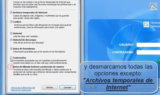 Limpiar caché en Internet Explorer