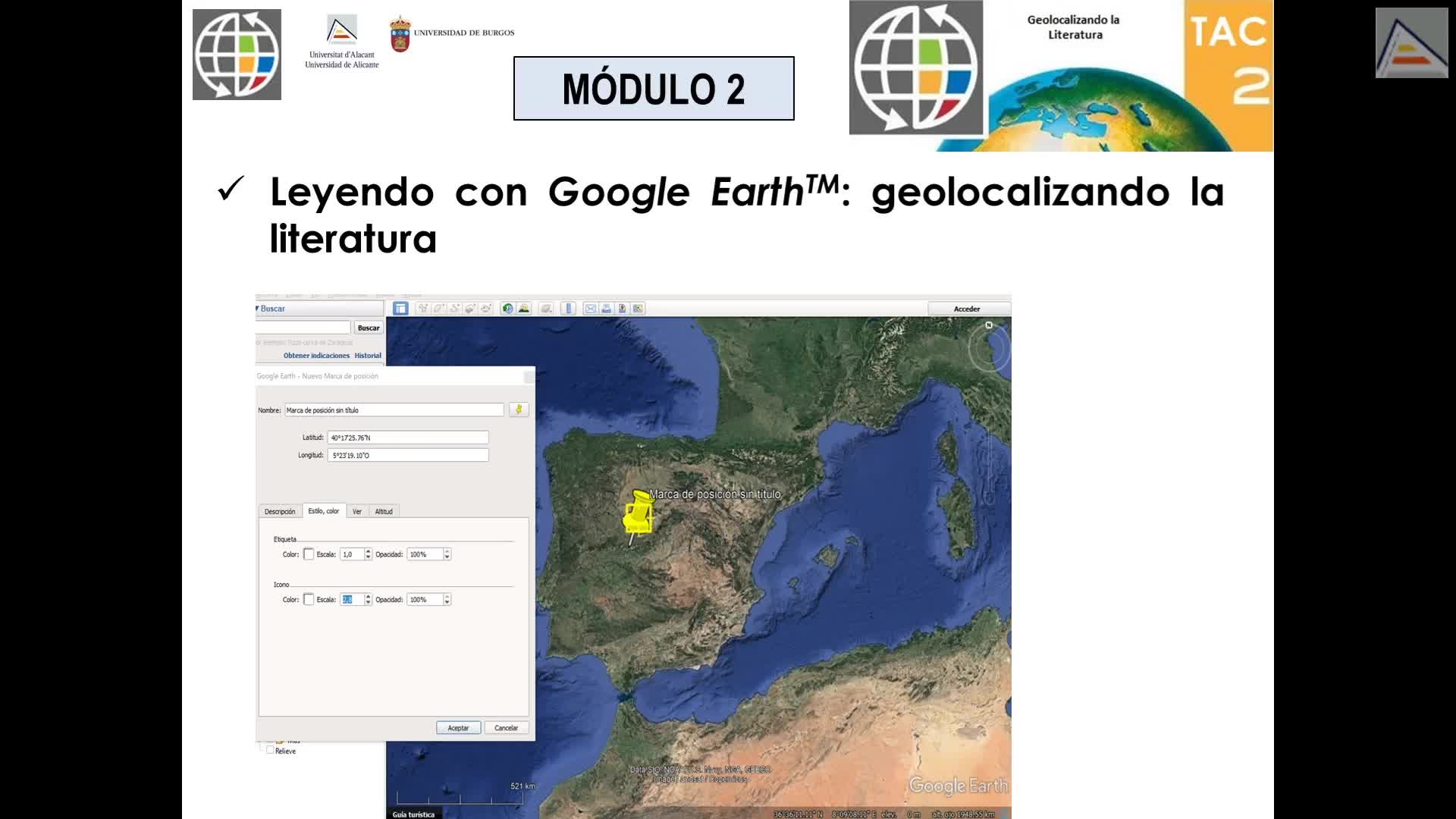 Presentación definitiva MOOC Geolocalizando la Literatura con las TAC